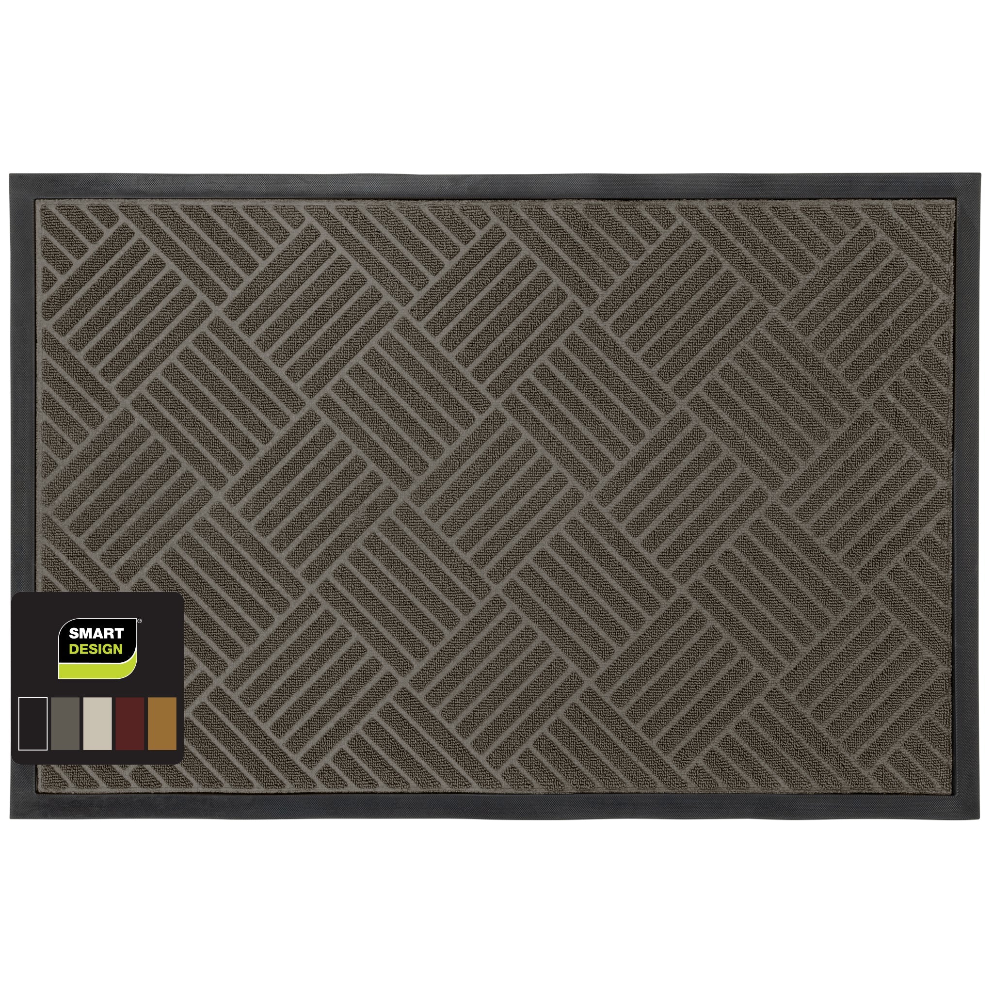 Large All-Weather Door Mat - Diamond | Smart Design Dark Gray / 1