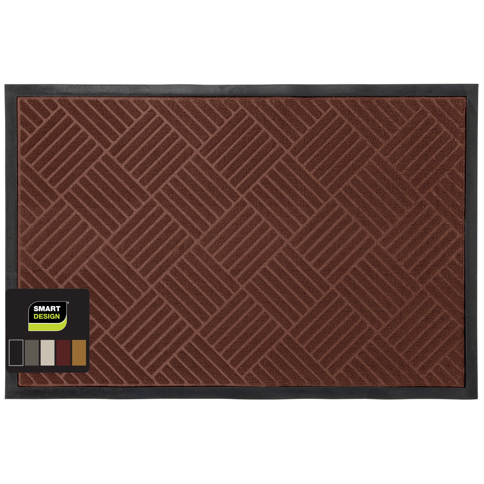 Large All-Weather Door Mat - Diamond | Smart Design Brown / 1