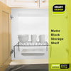 Large Cabinet Storage Shelf Rack - Cabinet Shelf Organizer for Cabinet Brown- Smart Design 44