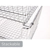 Large Metal Wire Stacking Baskets with Handles - Smart Design® 40