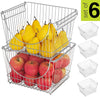 Large Metal Wire Stacking Baskets with Handles - Smart Design® 9