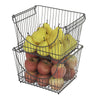 Large Metal Wire Stacking Baskets with Handles - Smart Design® 17