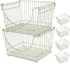 Large Metal Wire Stacking Baskets with Handles - Smart Design® 27