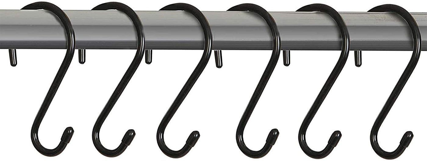 Large Premium S-Hooks with Rubber Gripped Finish - Set of 6 - Smart Design® 1