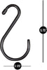 Large Premium S-Hooks with Rubber Gripped Finish - Set of 6 - Smart Design® 3