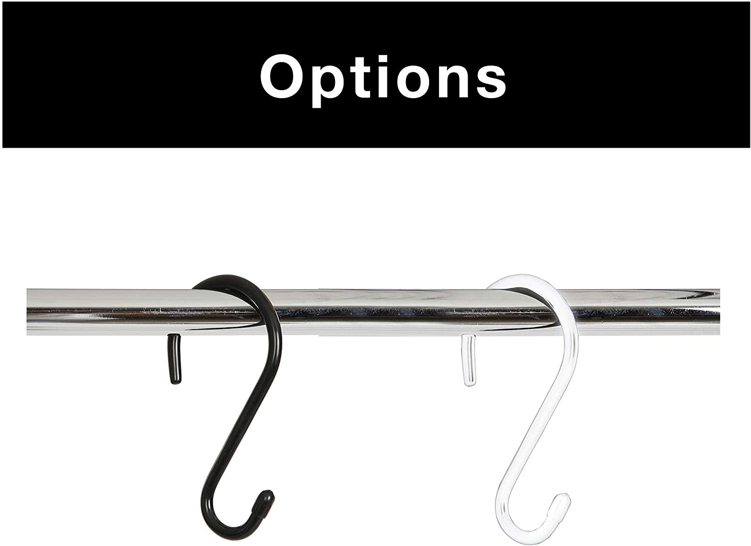 Large Premium S-Hooks with Rubber Gripped Finish - Set of 6