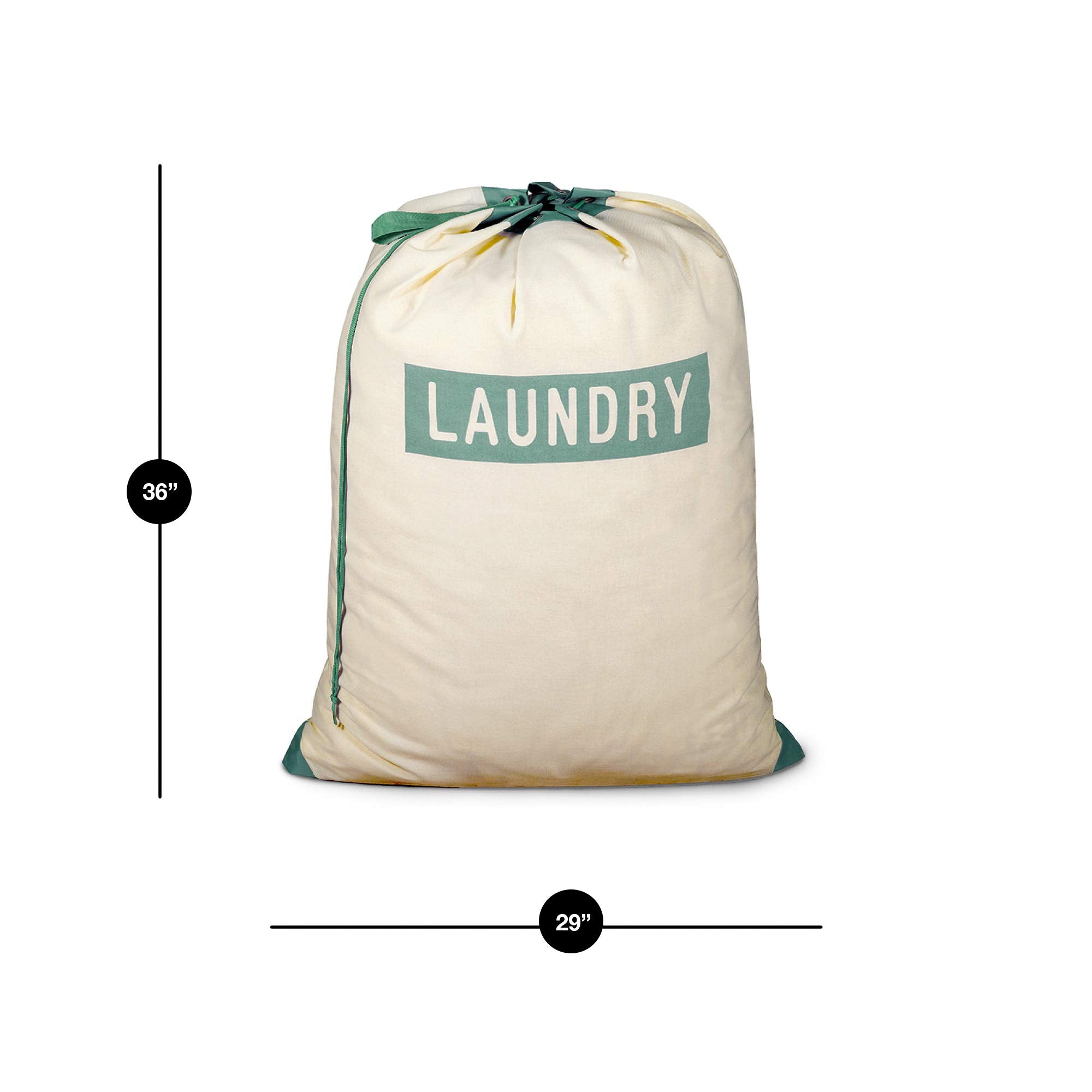 Laundry Bag with Push Lock Drawstring - Canvas - Smart Design® 3