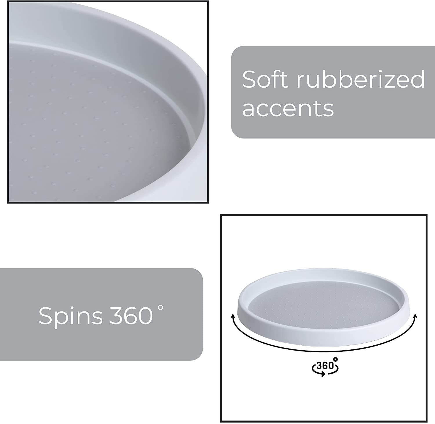 Lazy Susan Spinning Turntable Organizer - 12 Inch - Smart Design® 4