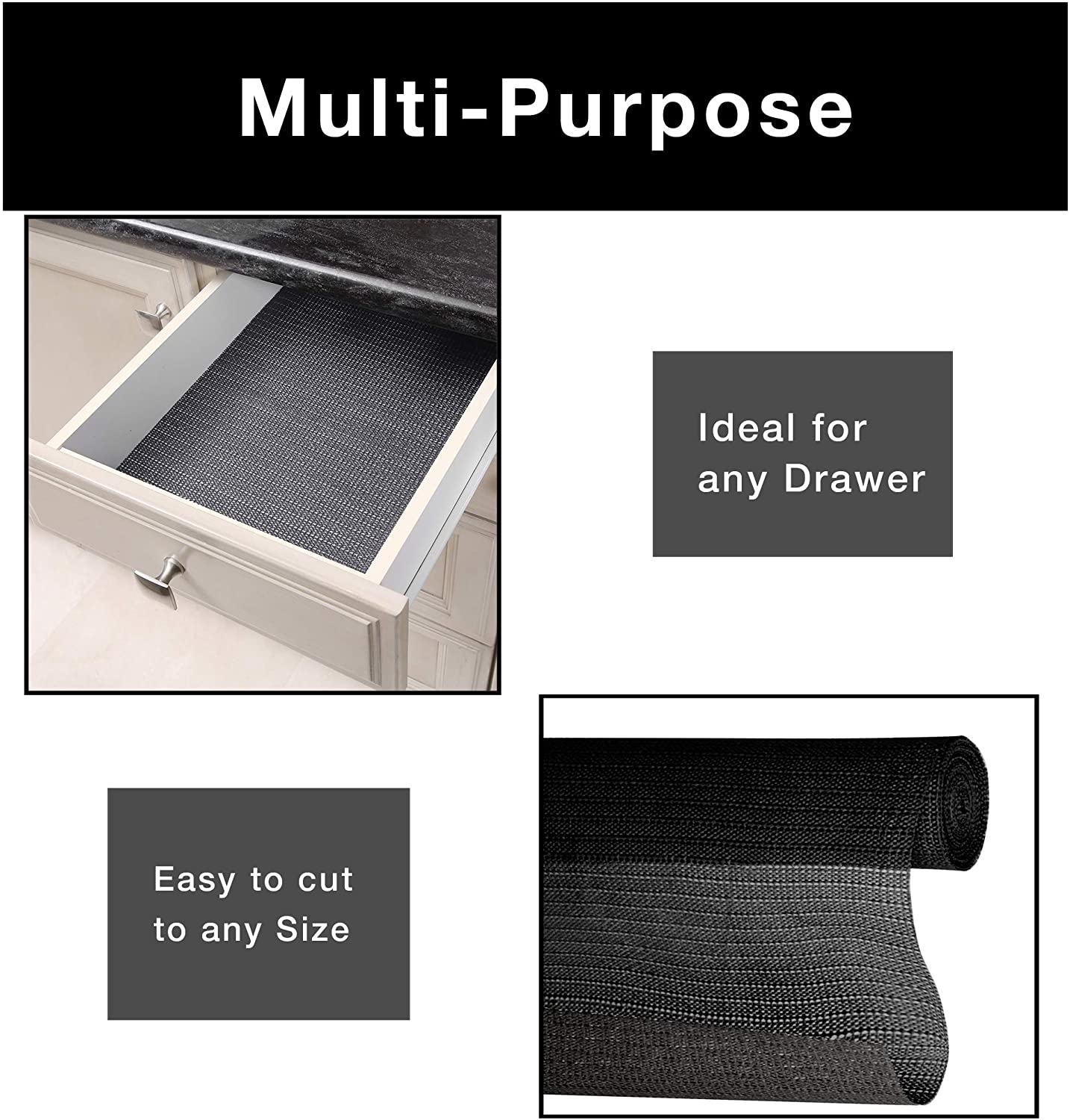 Smart Design Shelf Liner Premium Grip - 12 Inch x 20 Feet - Drawer