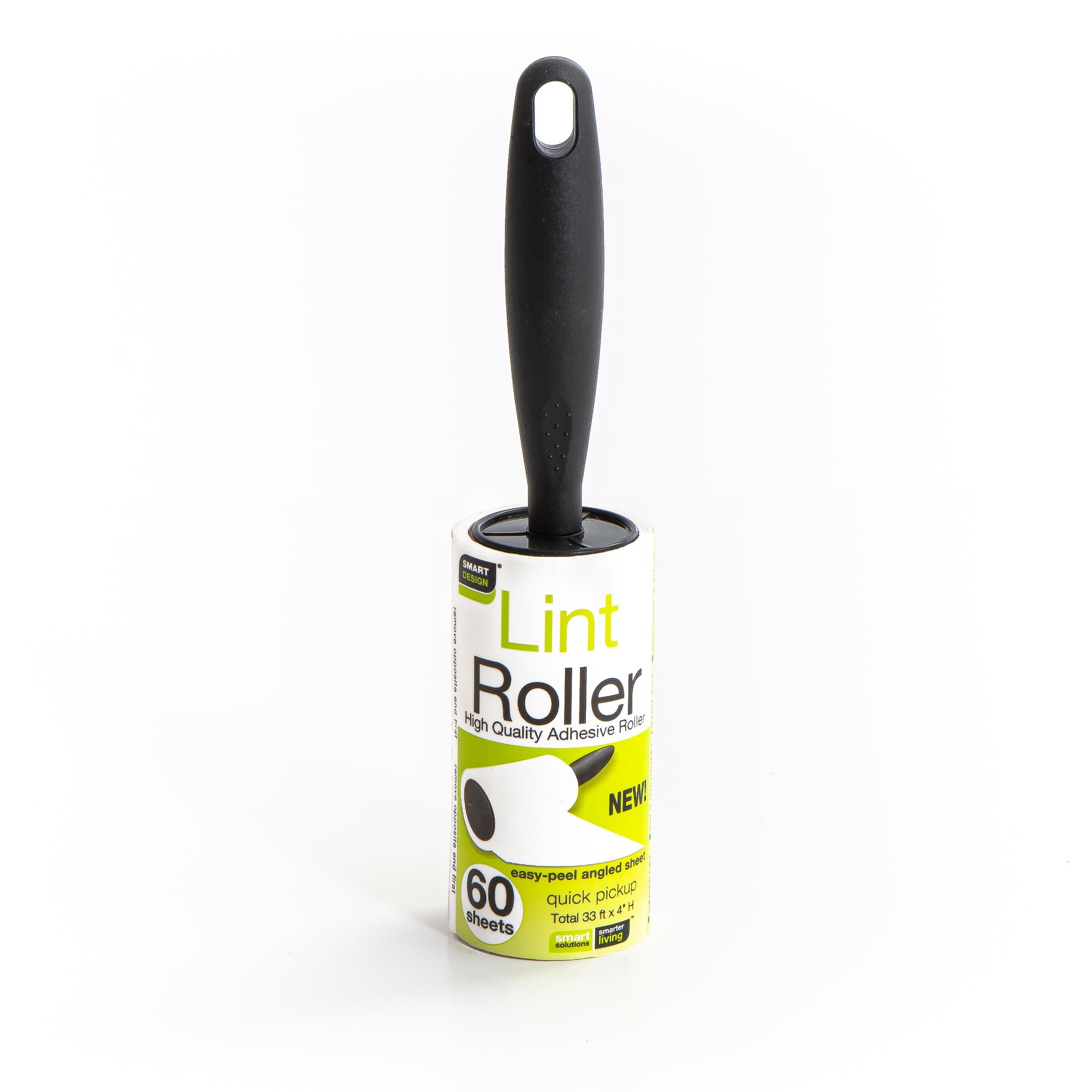 Lint Roller with Ergonomic Grip Handle and 60 Easy-Peel Sheets - Smart Design® 1