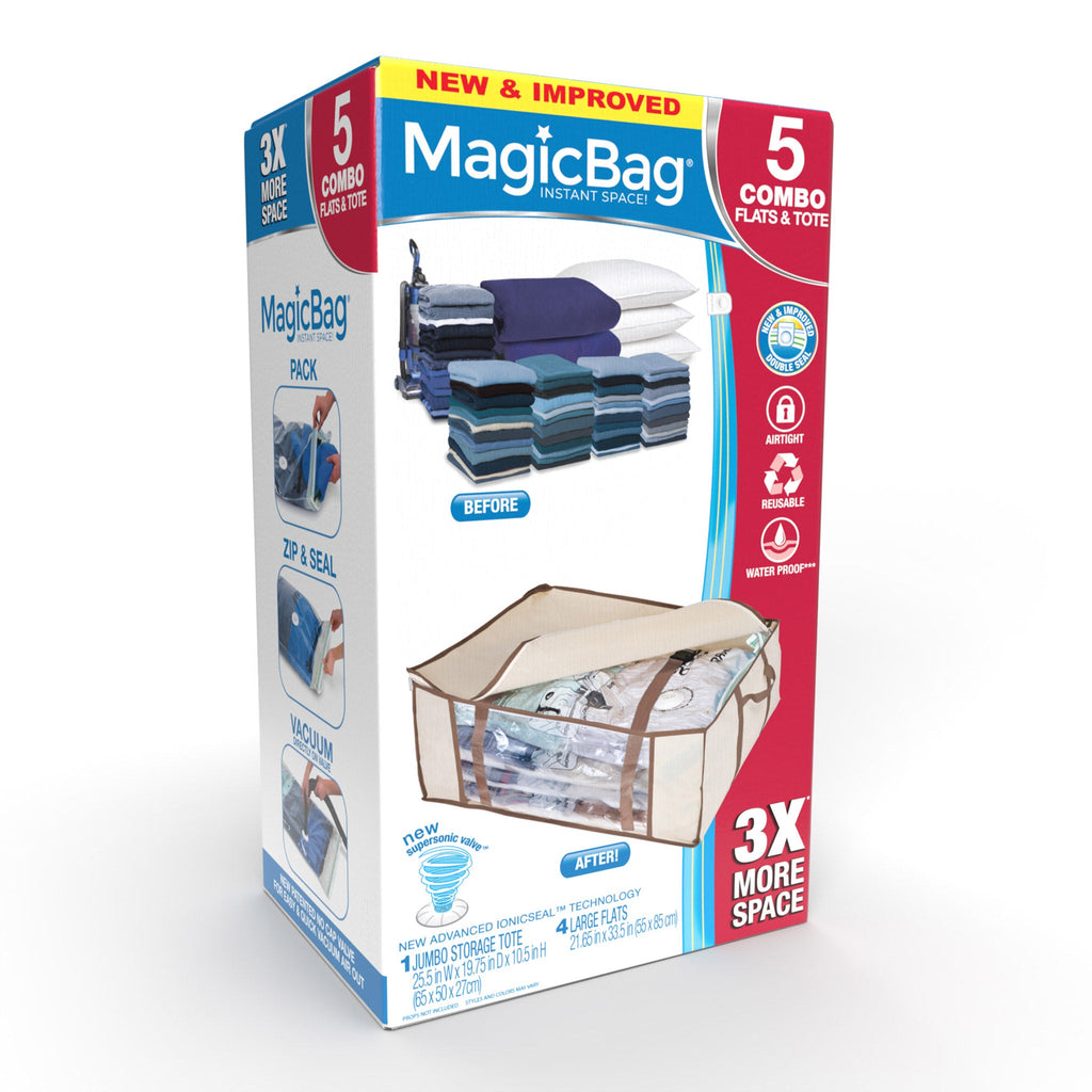Magic Bag Instant Space 2 X-Large Hanging Vacuum Space Bags Fast