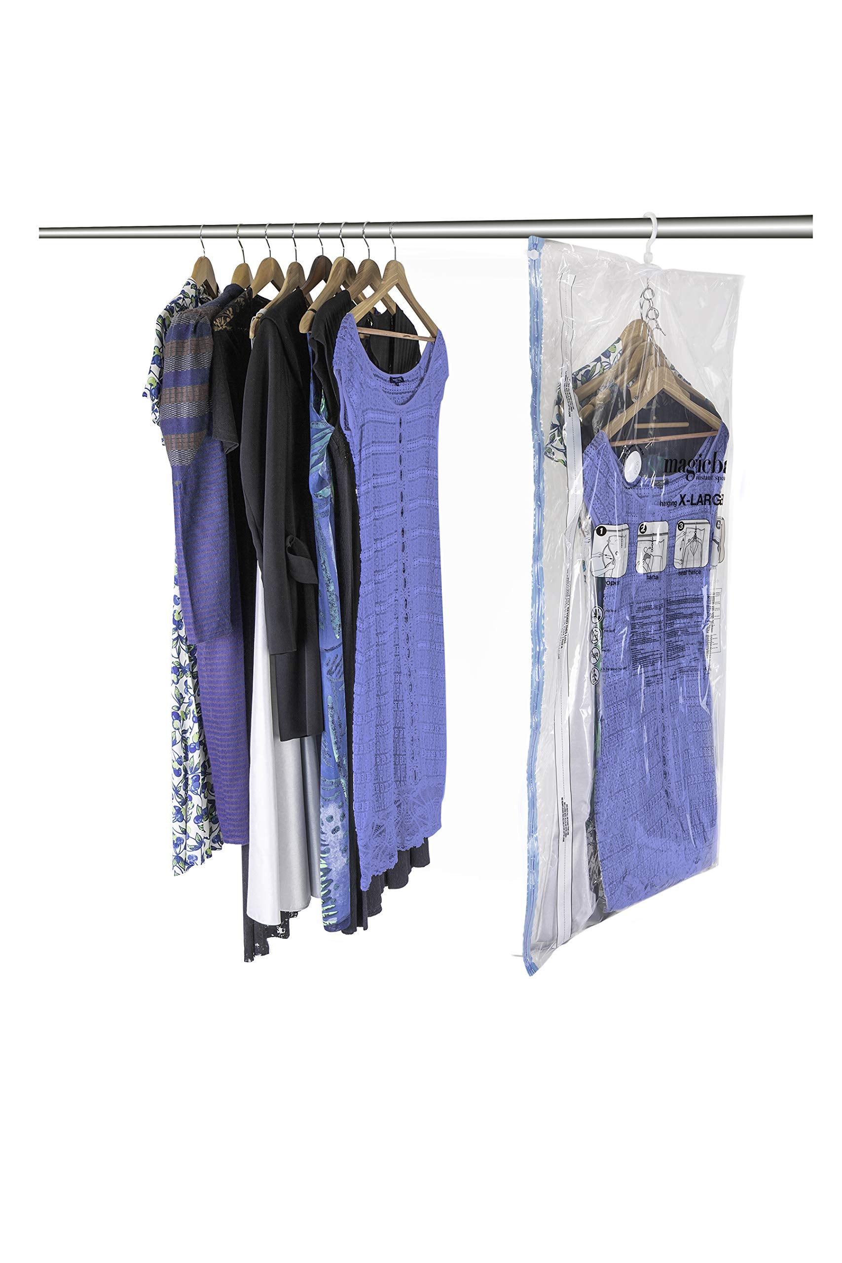 Magicbag Extra Large Double Zipper Hanging Instant Space Saver Storage - Each