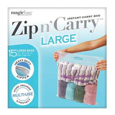 MagicBag Instant Space Zip N/Carry Bags with Handle - Large - Smart Design® 3