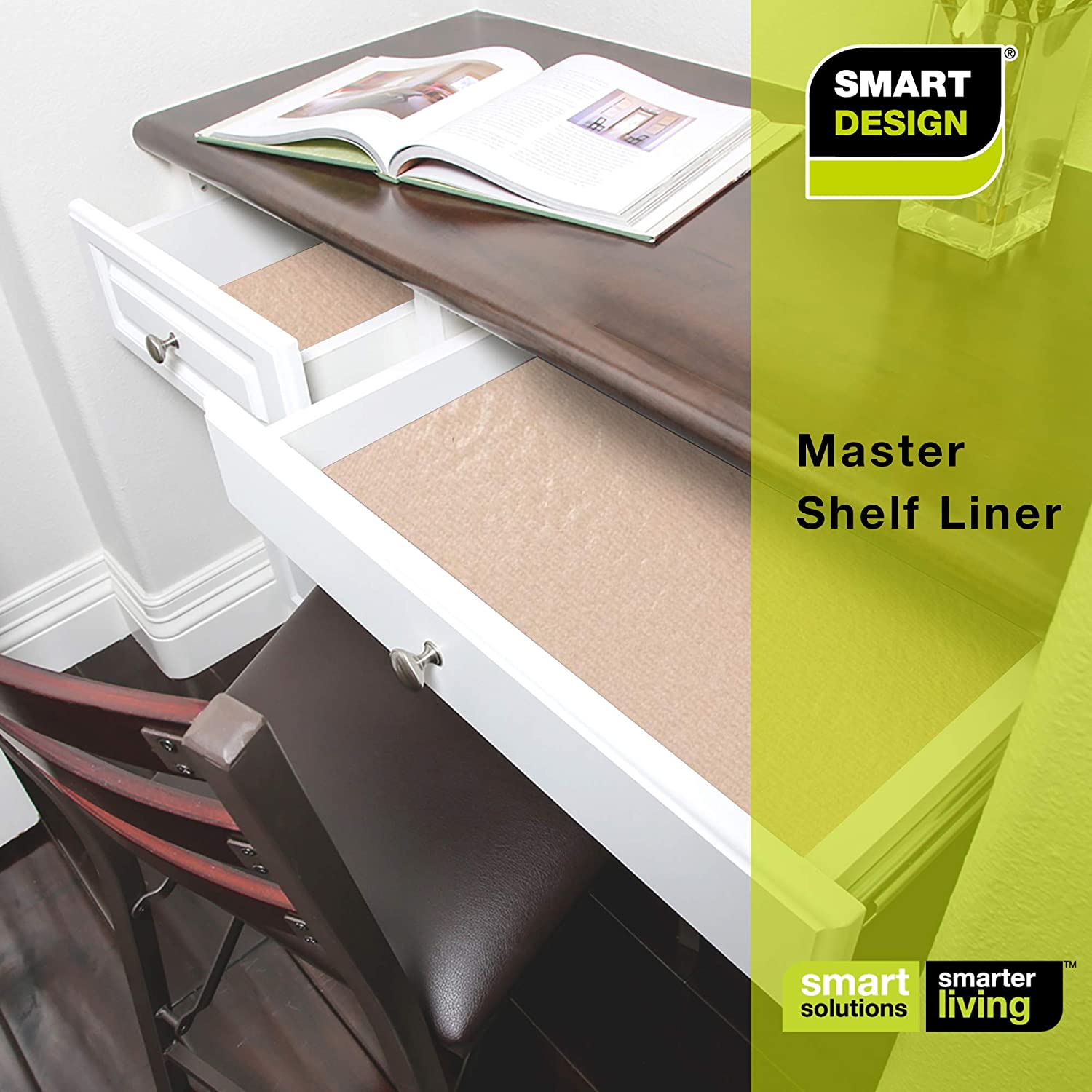 Master Solid Grip Shelf Liner - 18 Inch x 4 Feet - Smart Design® 7