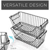 Medium Metal Wire Stacking Baskets with Handles - Smart Design® 4