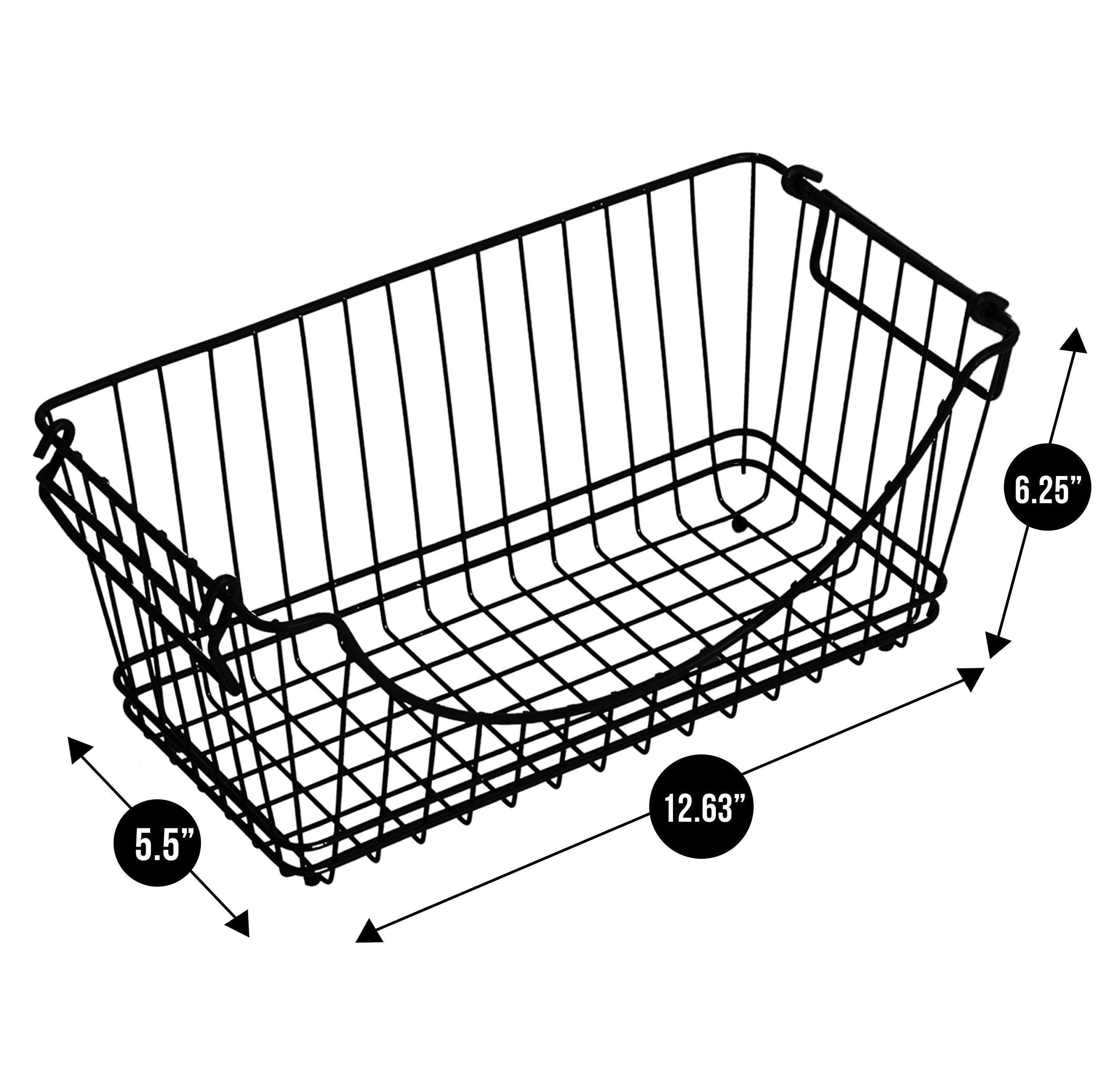 Medium Metal Wire Stacking Baskets with Handles - Smart Design® 3