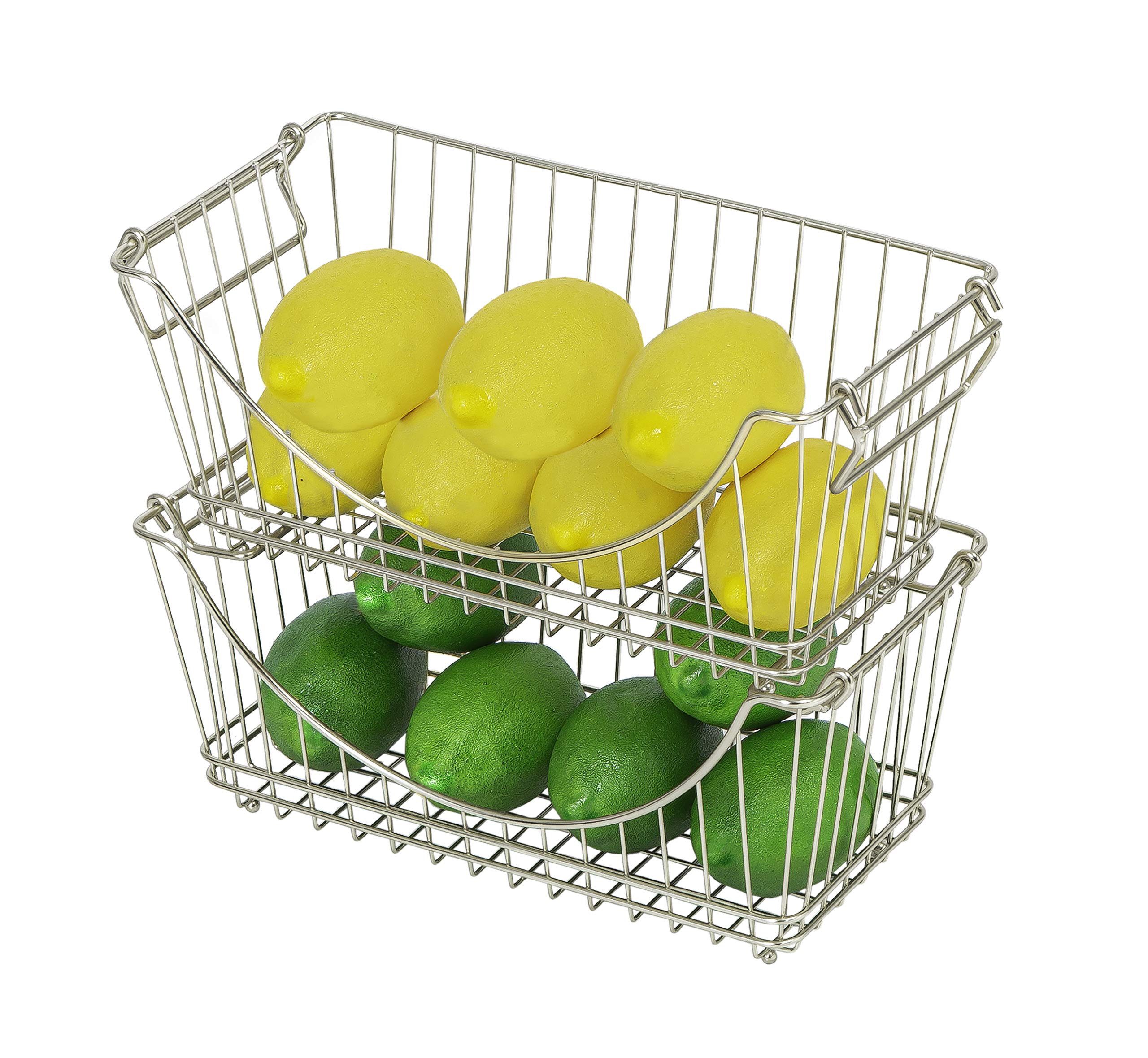 Smart Design White Wire Undershelf Basket Medium