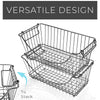 Medium Metal Wire Stacking Baskets with Handles - Smart Design® 7