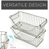 Medium Metal Wire Stacking Baskets with Handles - Smart Design® 12