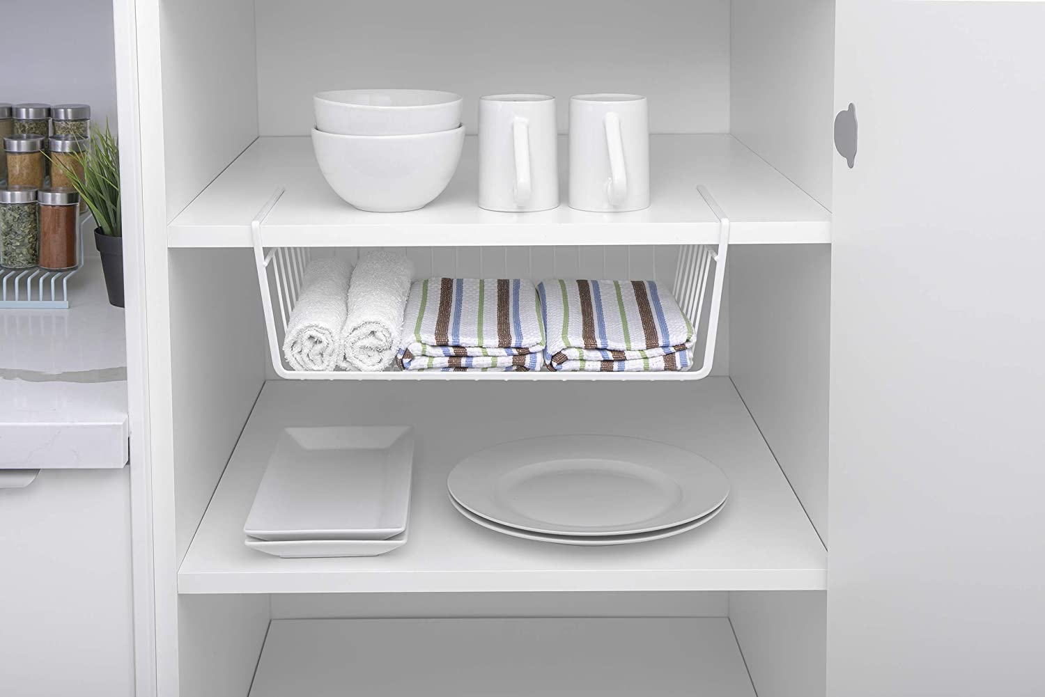 Medium Steel Undershelf Storage Basket - Smart Design® 24