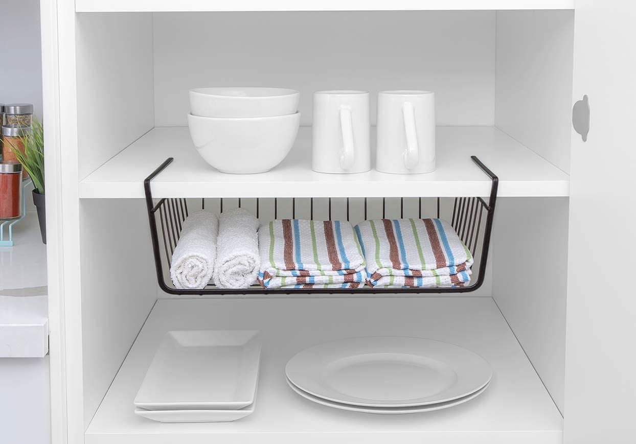 Medium Steel Undershelf Storage Basket - Smart Design® 2