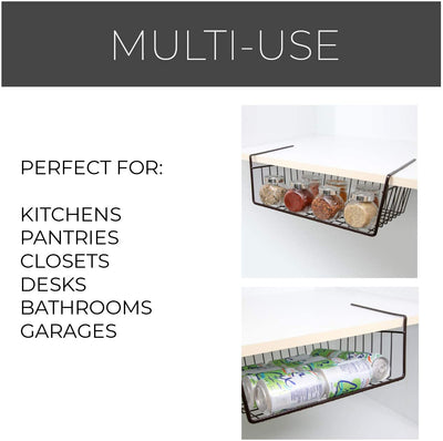 Medium Steel Undershelf Storage Basket - Smart Design® 55
