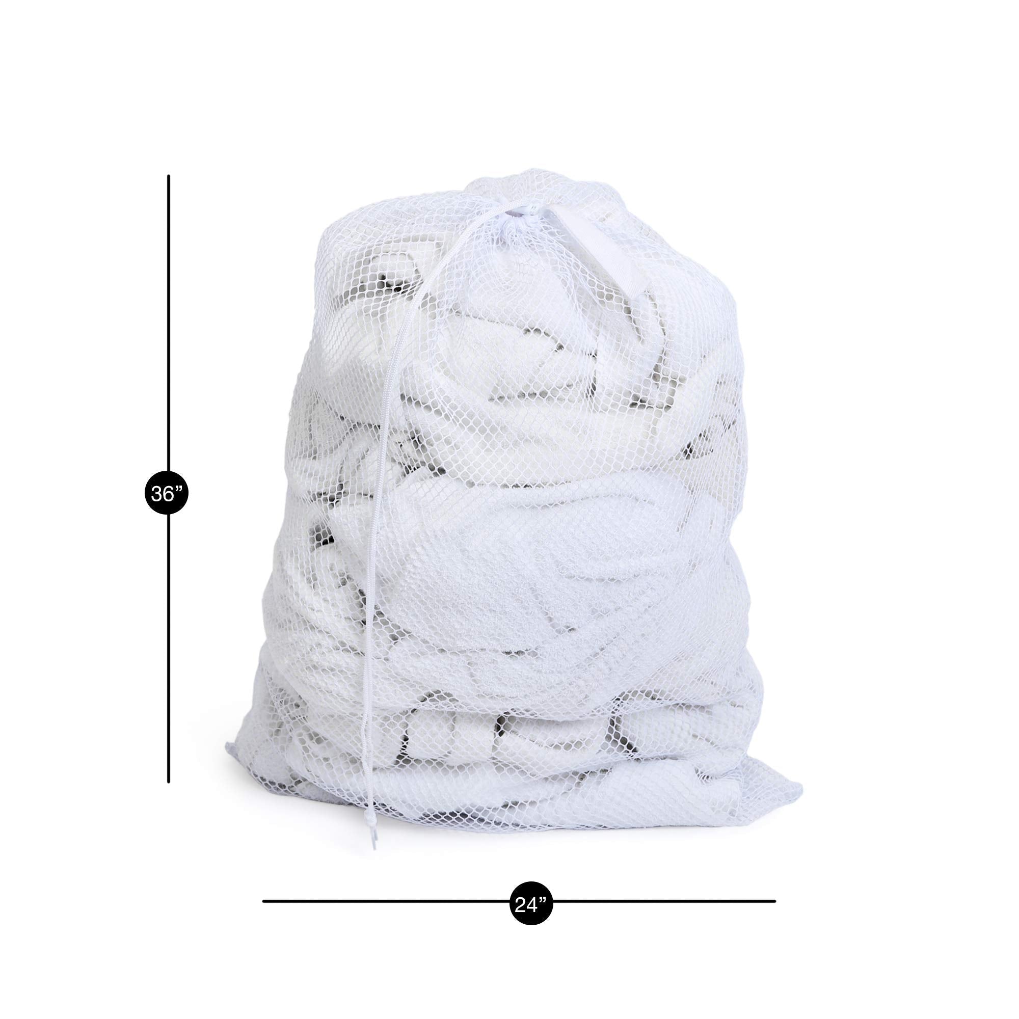 Mesh Laundry Bag with Handle and Push Lock Drawstring - Multiple Options - Smart Design® 3