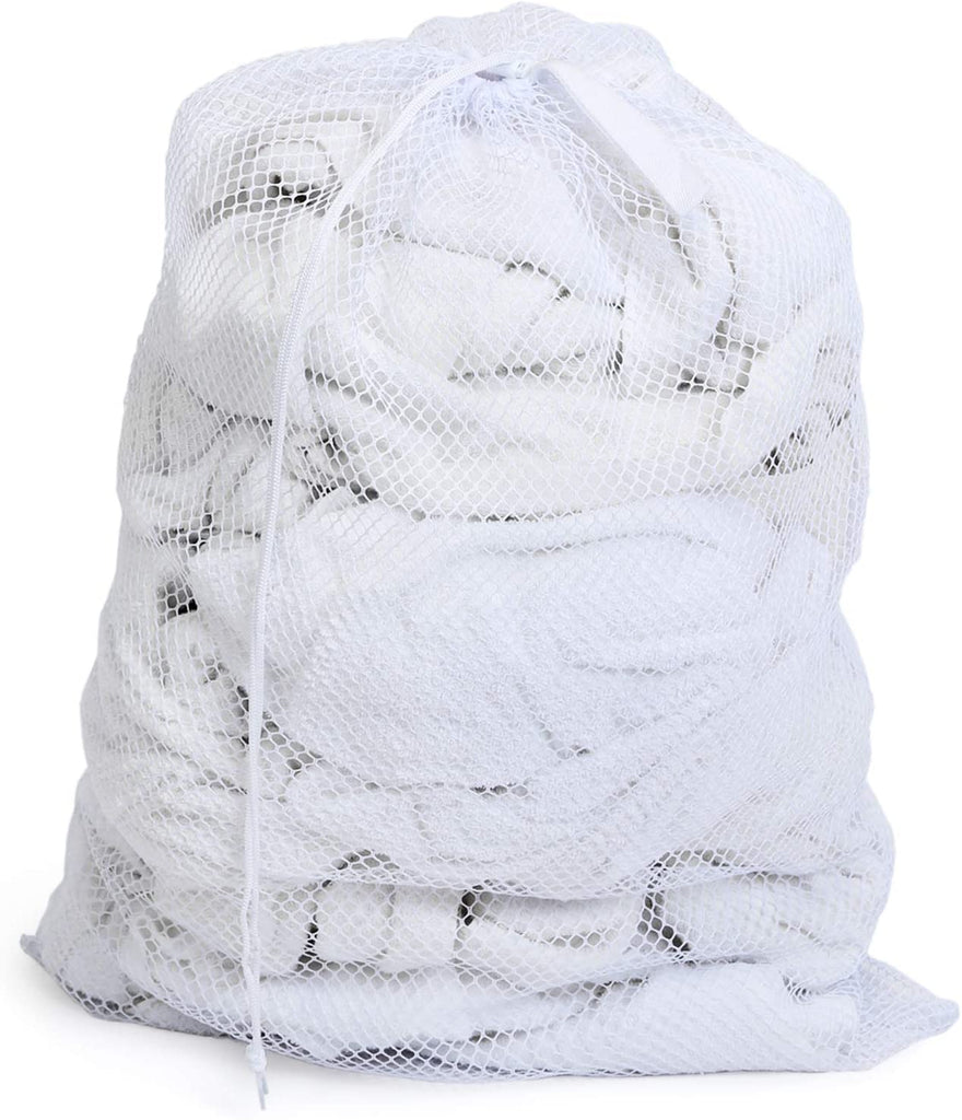 Mesh Laundry Bag with Handle and Push Lock Drawstring - Multiple Options - Smart Design® 1