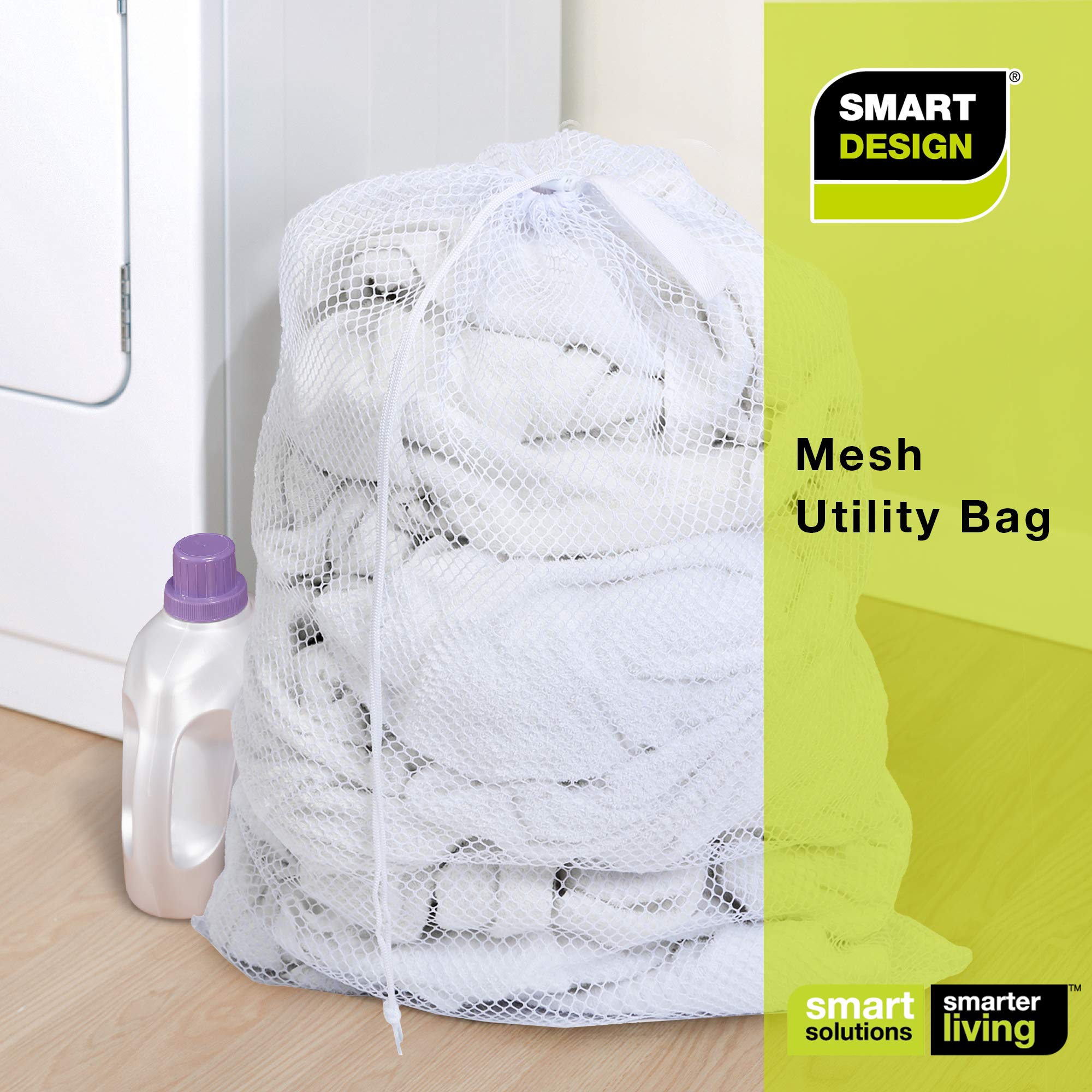 Mesh Laundry Bag with Handle and Push Lock Drawstring - Multiple Options - Smart Design® 7