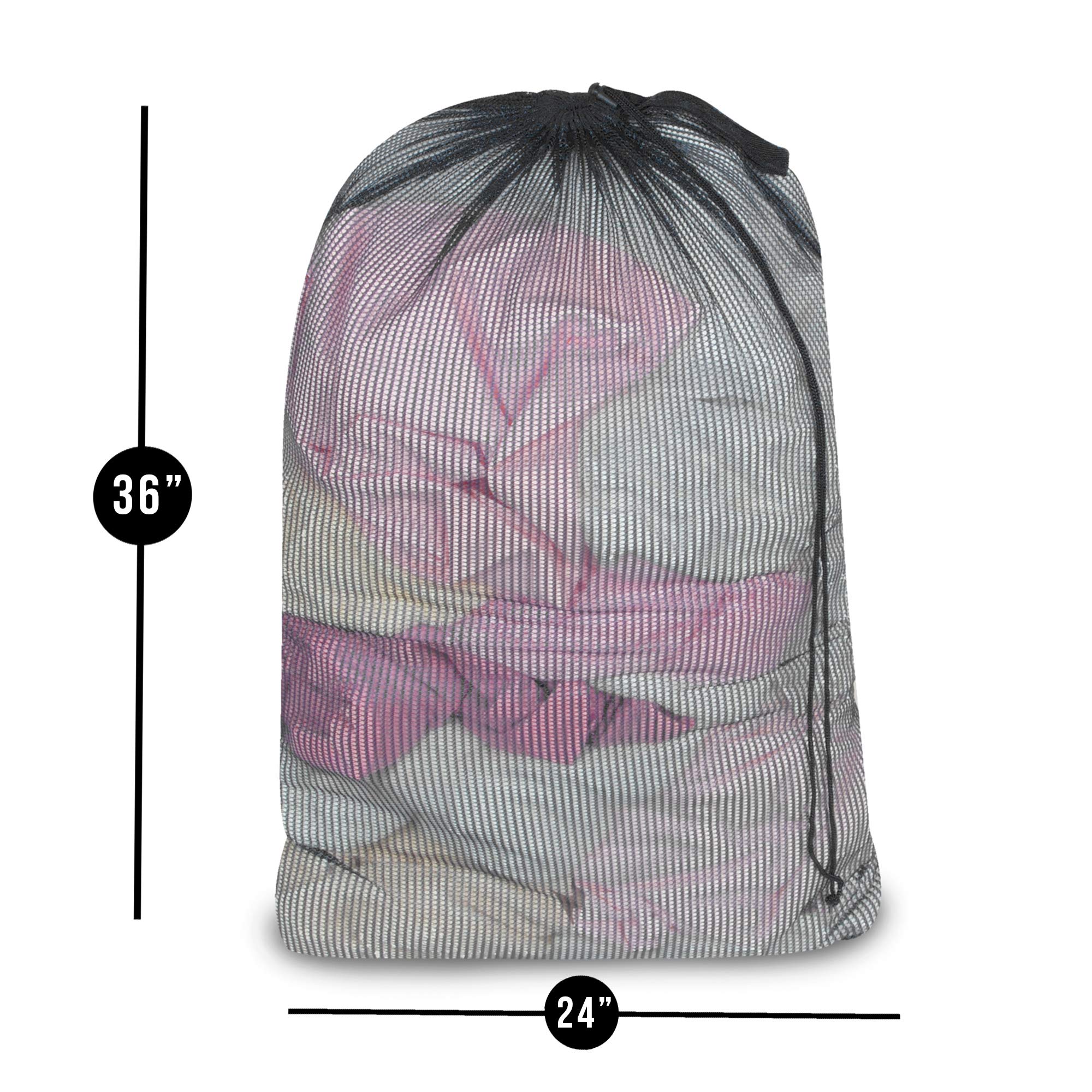 Mesh Laundry Bag with Handle and Push Lock Drawstring - Multiple Options - Smart Design® 18