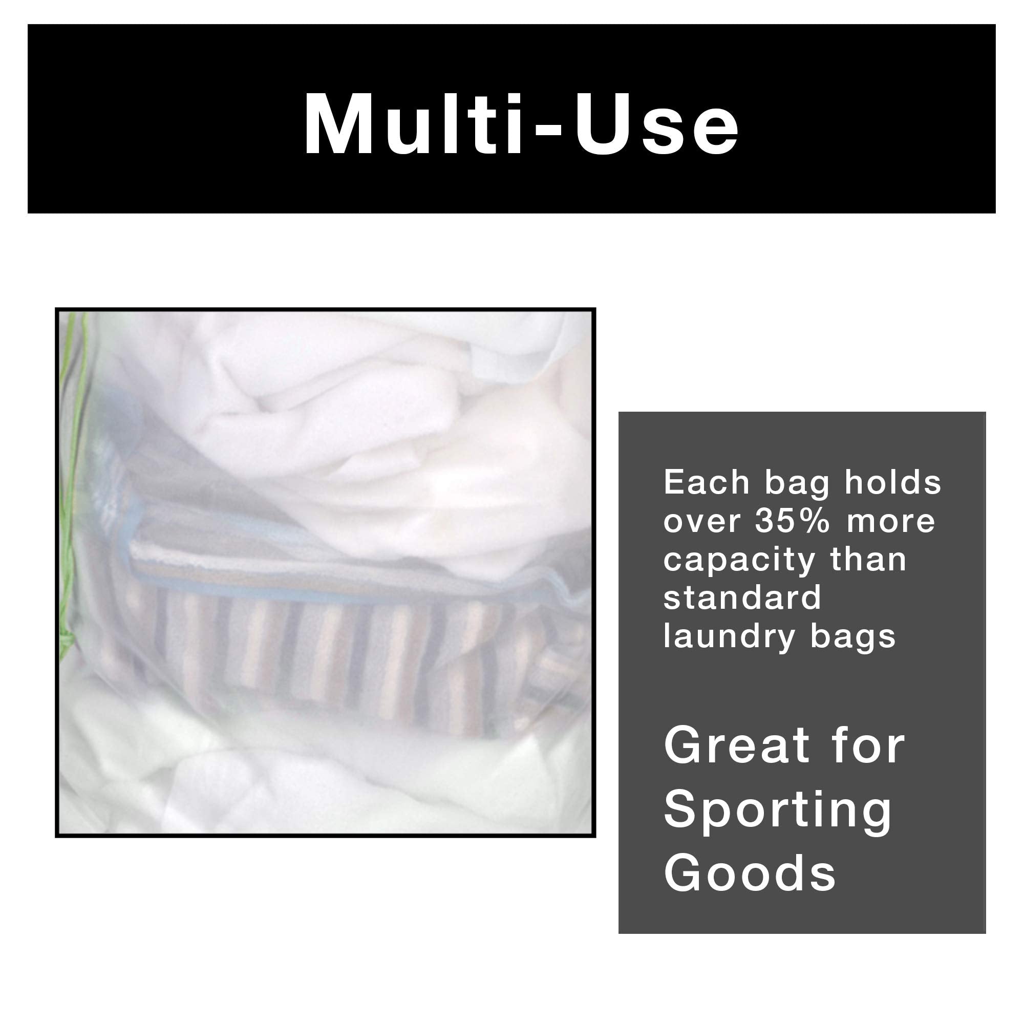Mesh Laundry Bag with Handle and Push Lock Drawstring - Multiple Options - Smart Design® 48