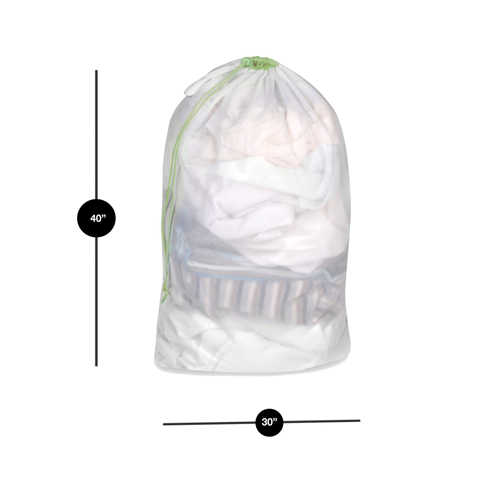 Mesh Laundry Bag with Handle and Push Lock Drawstring - Multiple Options - Smart Design® 46