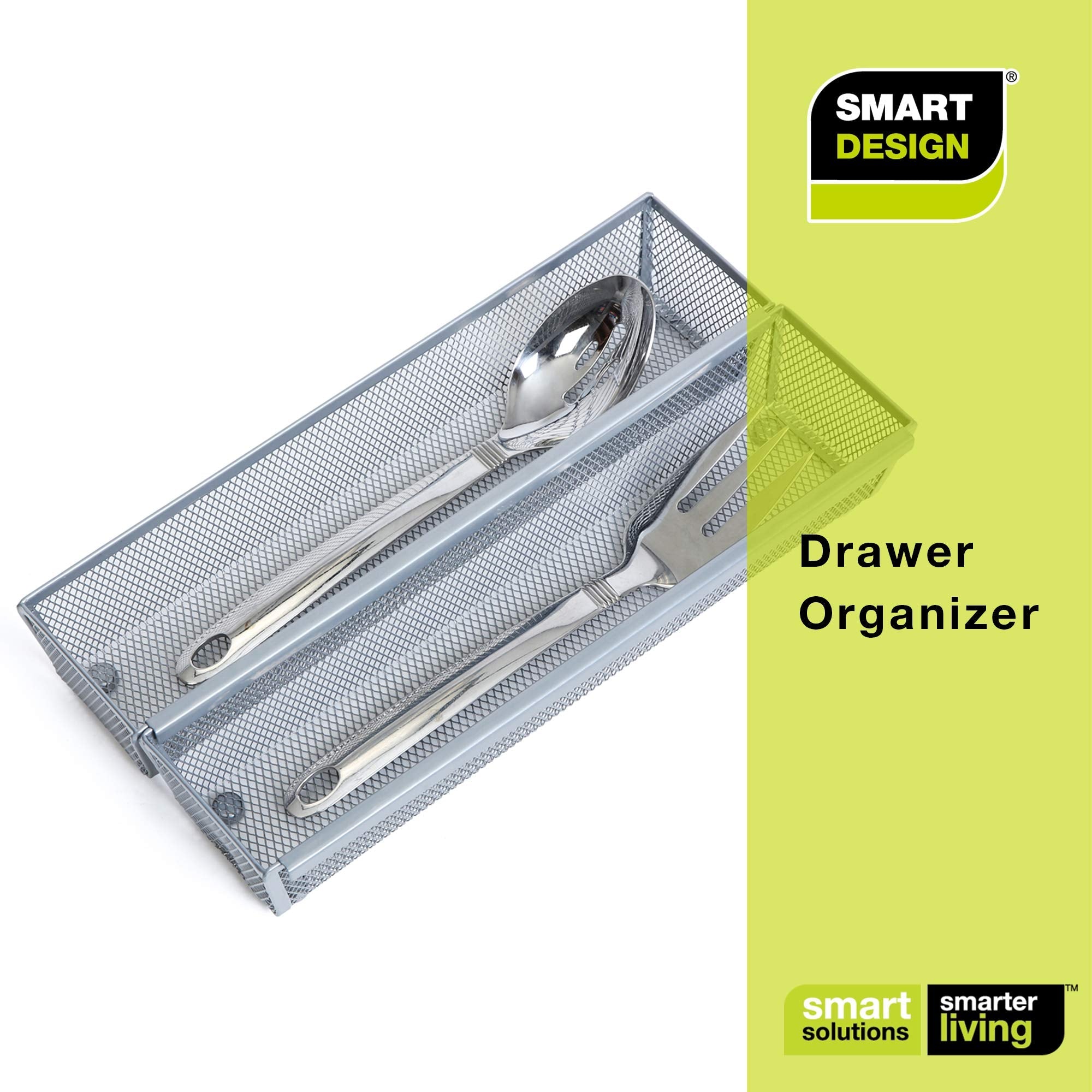 Metal Mesh Drawer Organizer - 12 x 3 Inch - Smart Design® 7