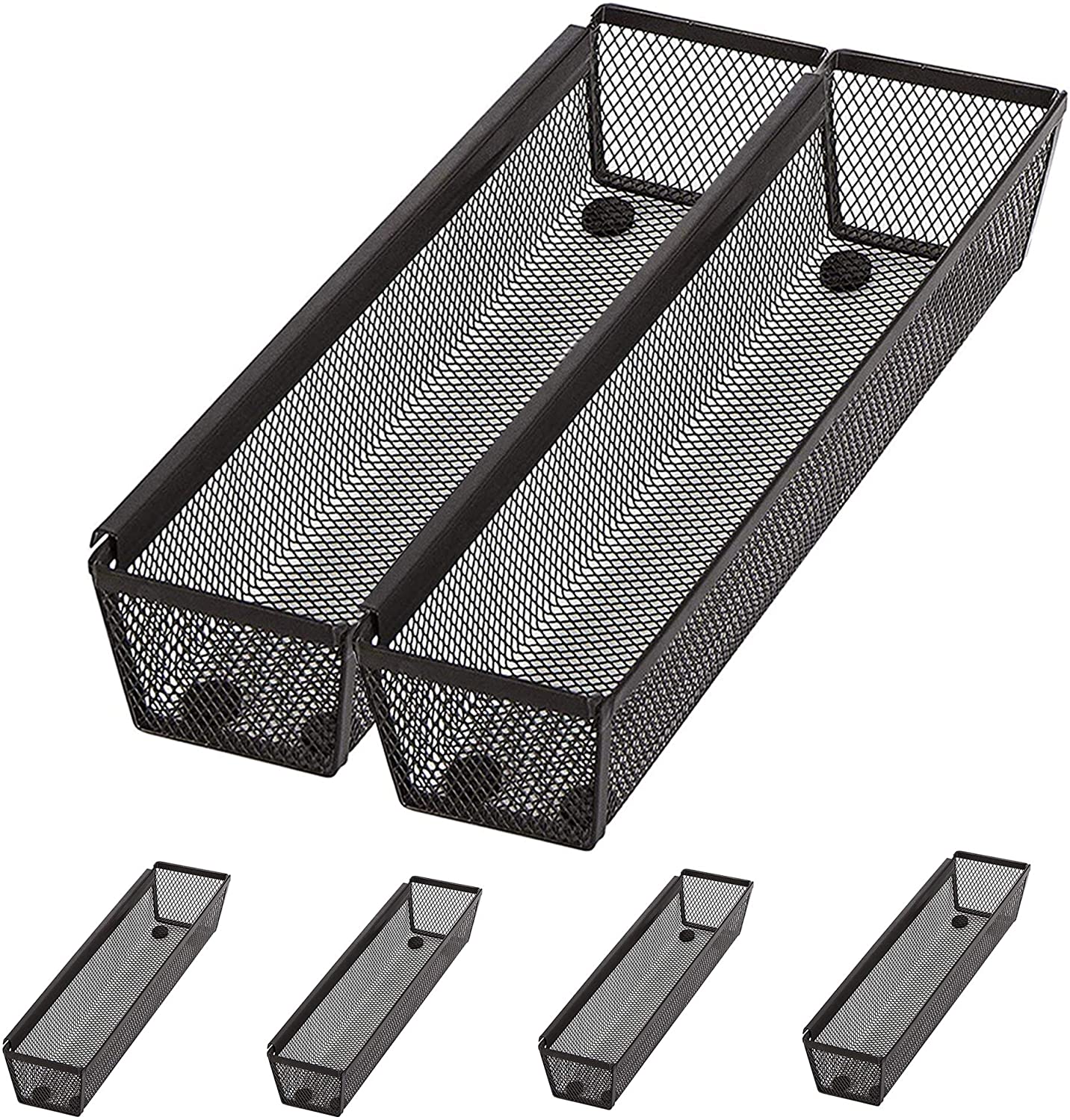 Metal Mesh Drawer Organizer - 12 x 3 Inch - Smart Design® 16