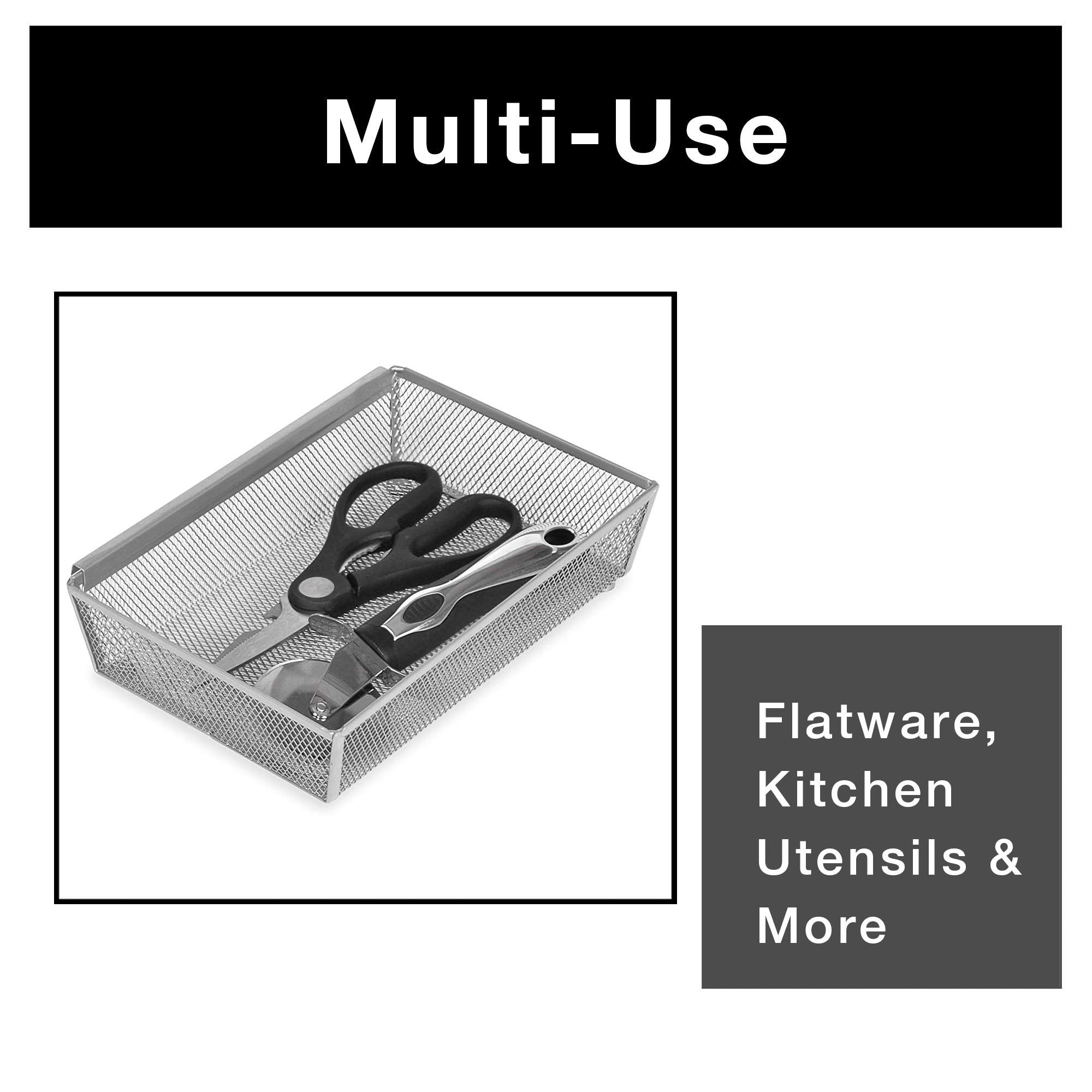 Metal Mesh Drawer Organizer - 9 x 6 Inch - Smart Design® 5