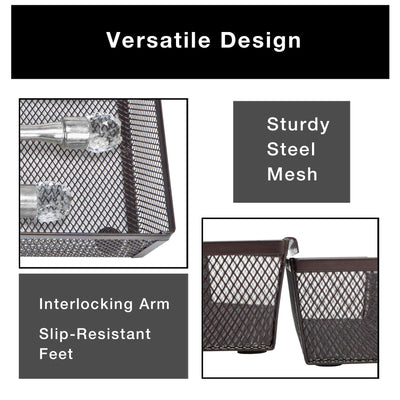 Metal Mesh Drawer Organizer - 9 x 6 Inch - Smart Design® 11