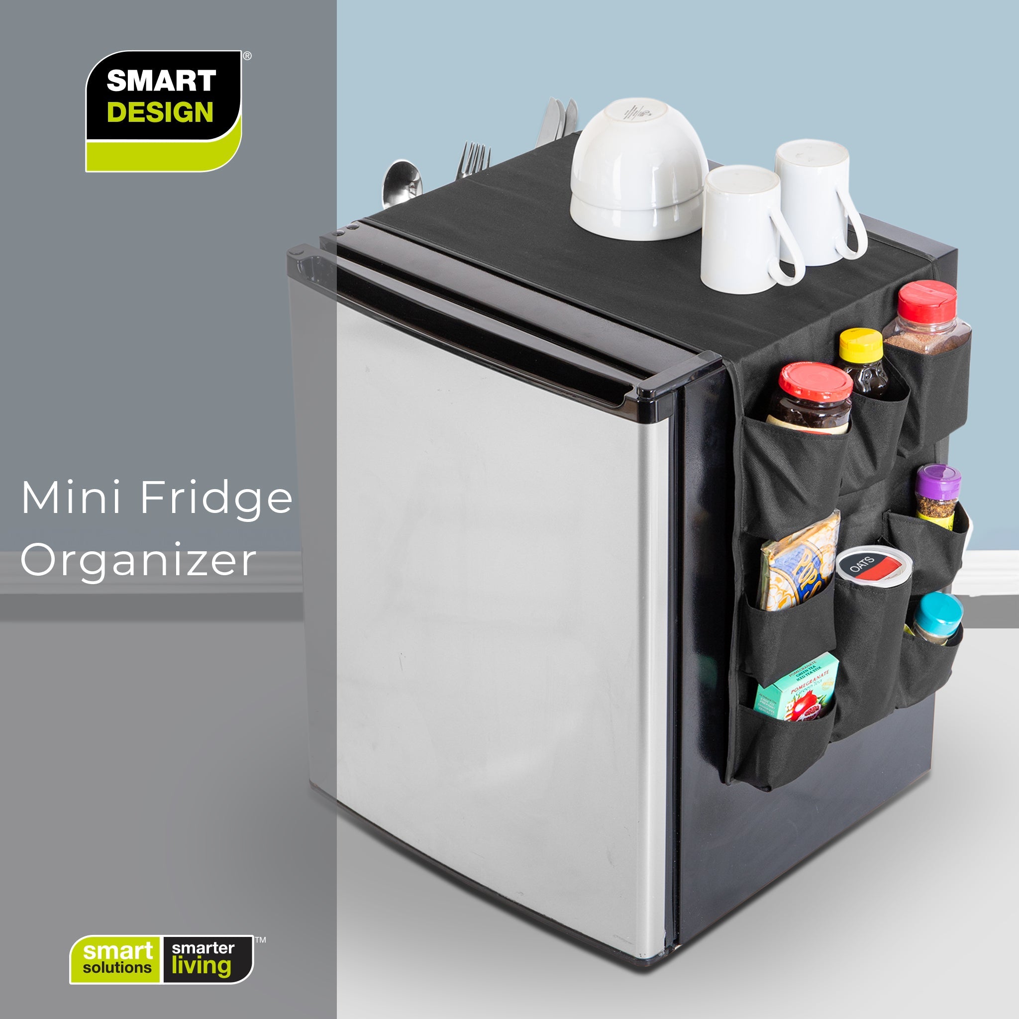 Mini Fridge Organizer with 12 Pockets