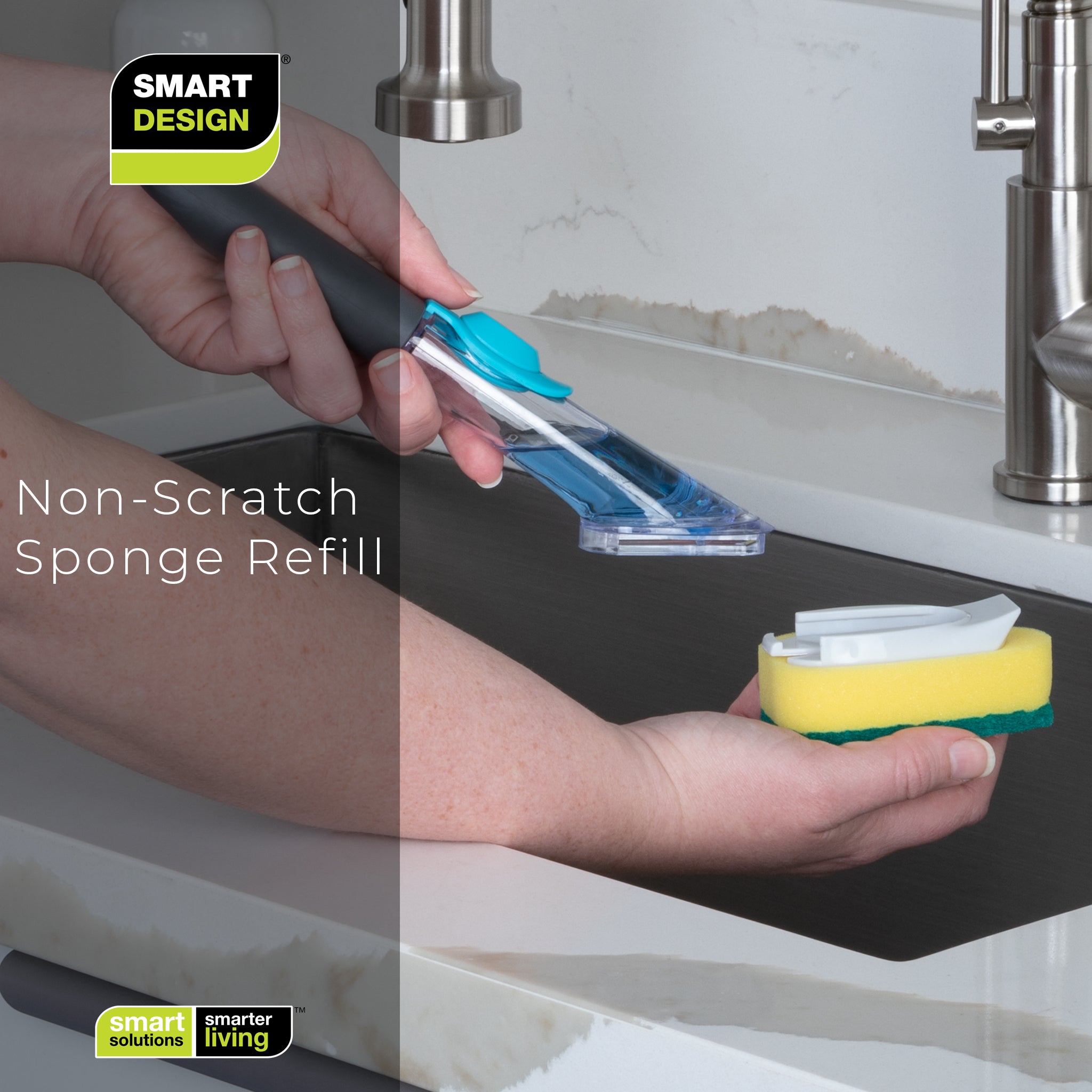 Non-Scratch Dish Soap Sponge Refill 2pk - Smart Design® 7