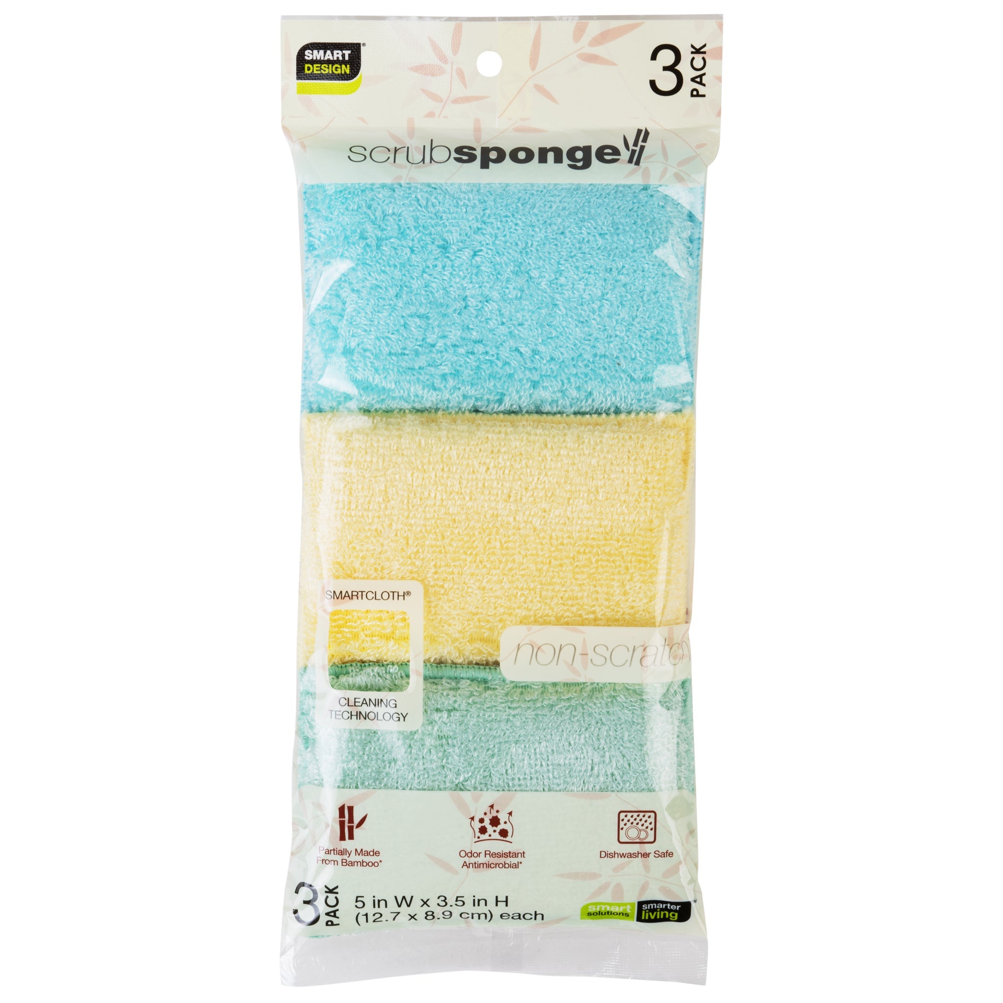 Non-Scratch Scrub Sponge with Bamboo Odorless Rayon Fiber - Smart Design® 31