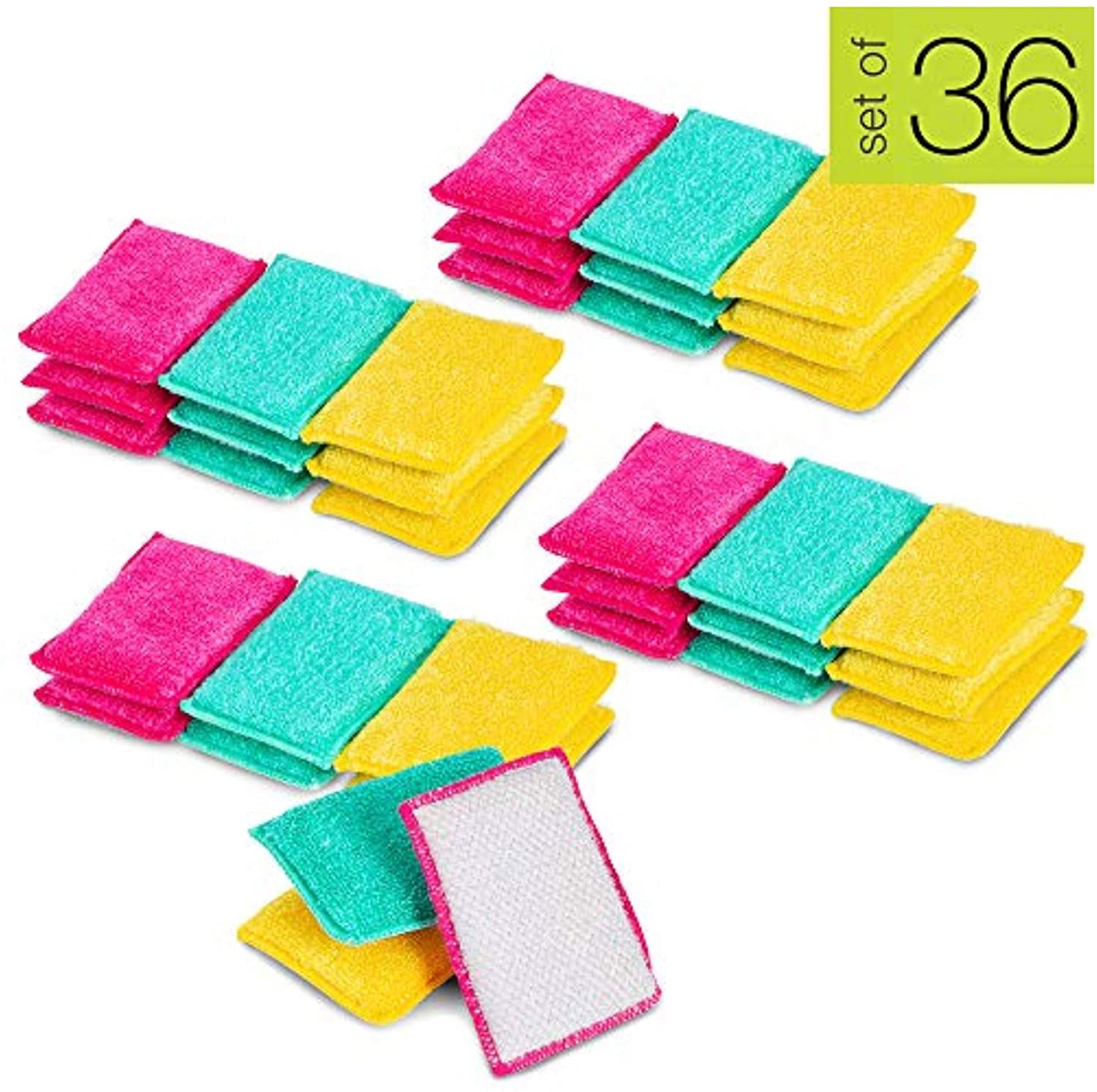 Non-Scratch Scrub Sponge with Bamboo Odorless Rayon Fiber - Smart Design® 40