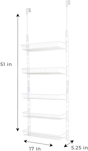 Over-The-Door Metal Wire Pantry Organizer Rack | Smart Design® Kitchen