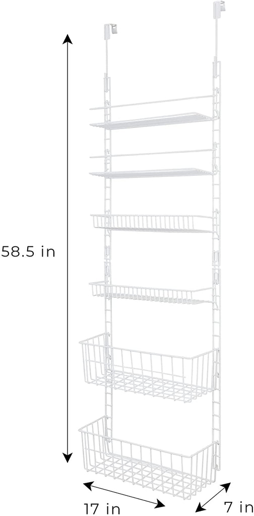 Over Counter Wire Racks Over-The-Door Metal Wire Pantry Organizer Rack | Smart Design® Kitchen