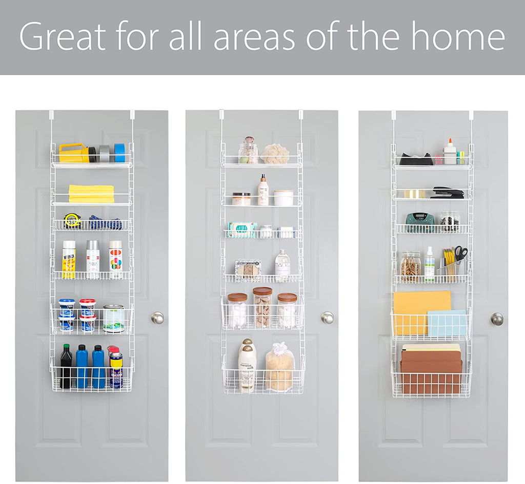 Wire Racks For Pantry Over-The-Door Metal Wire Pantry Organizer Rack | Smart Design® Kitchen