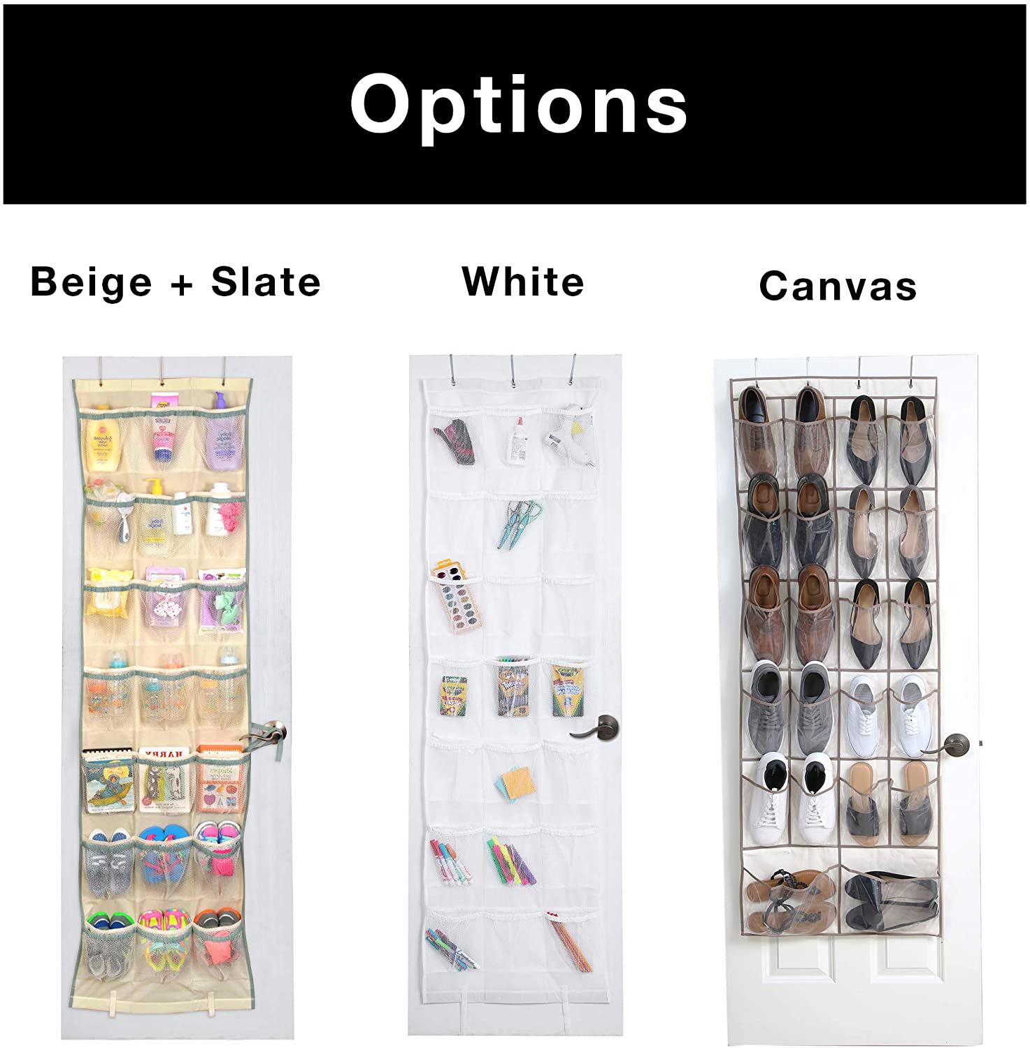 Over-The-Door Organizer with 22 Pockets & Hanging Hooks - Smart Design® 6