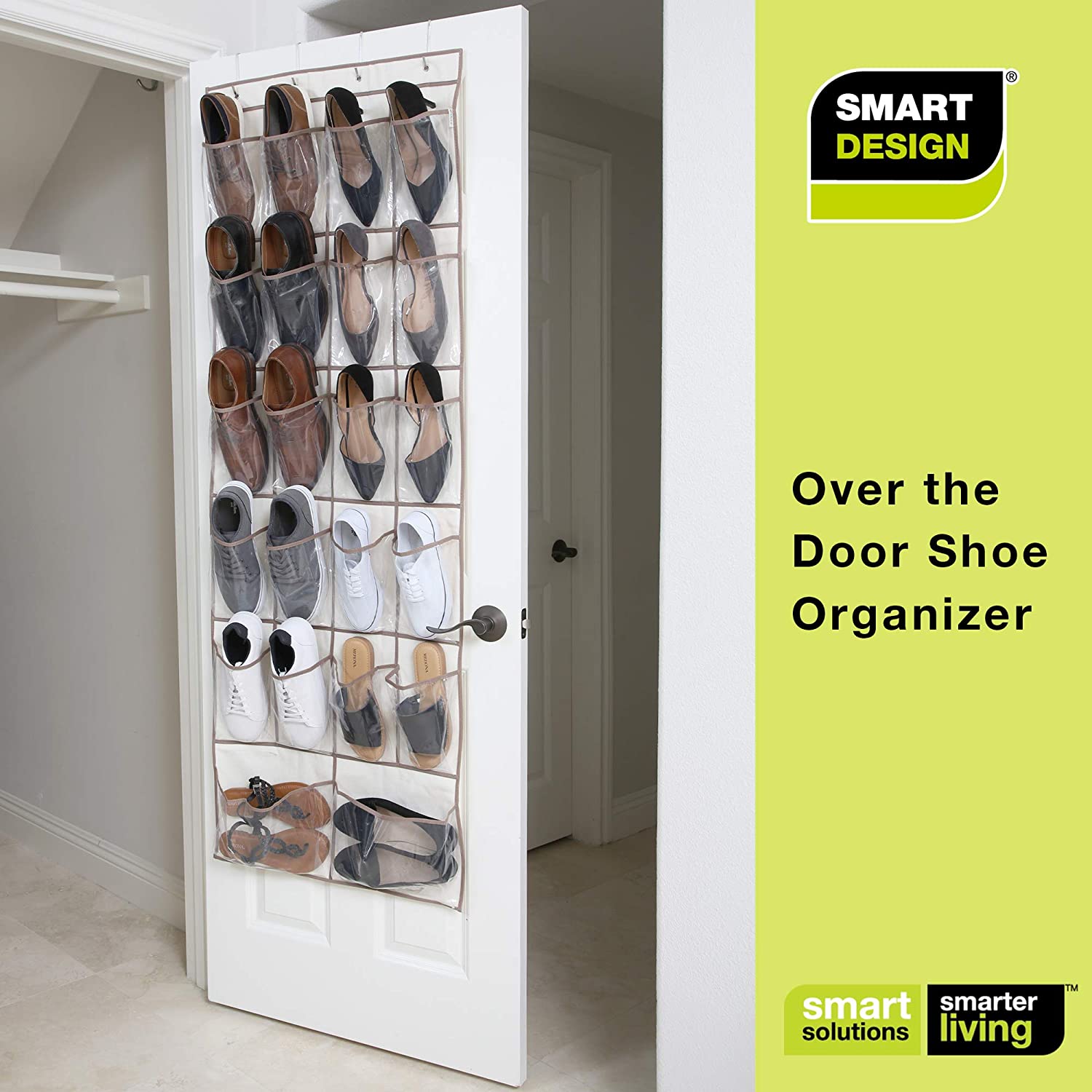 Over-The-Door Organizer with 22 Pockets & Hanging Hooks - Smart Design® 7