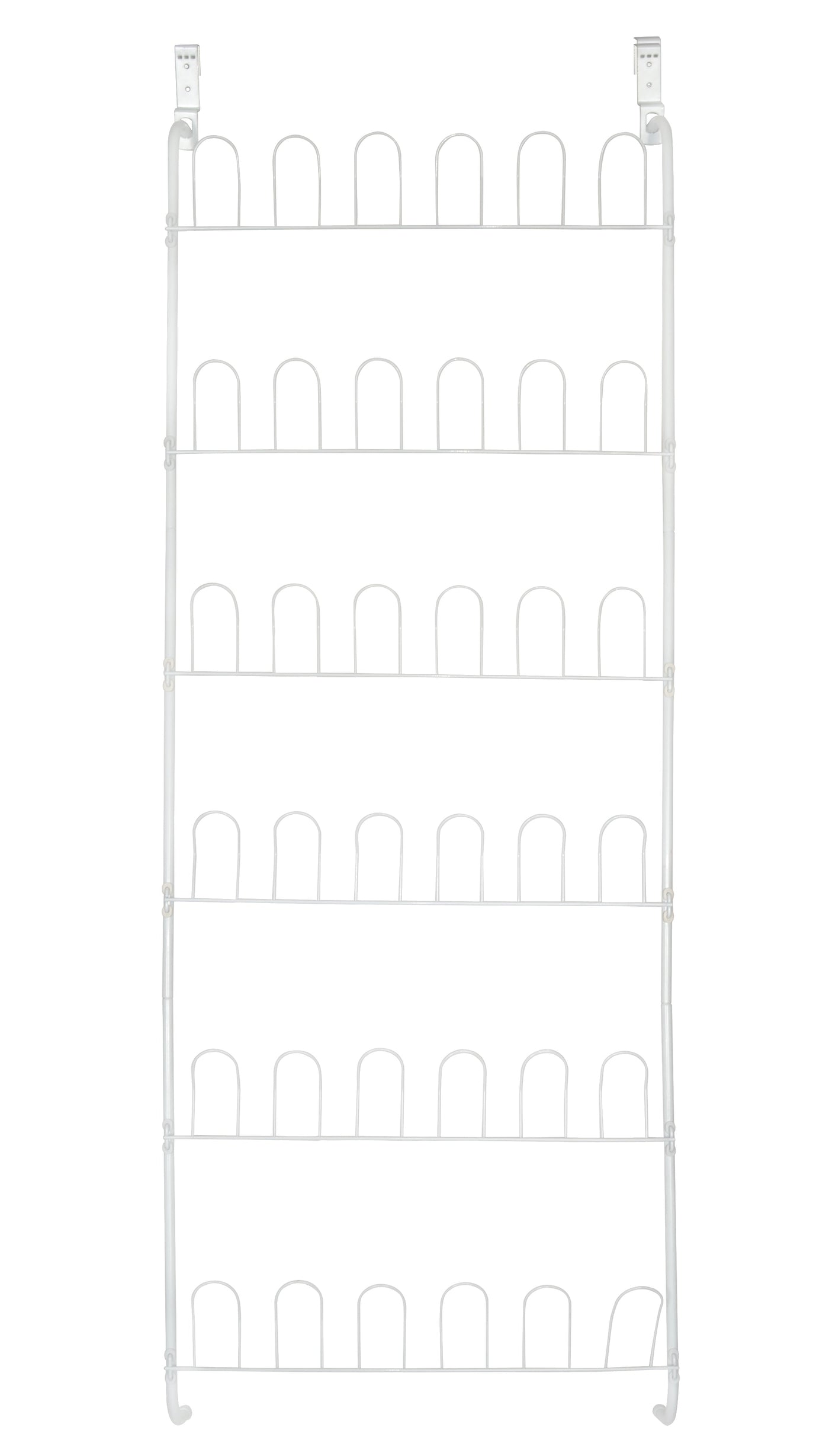 Over-The-Door Steel Metal Shoe Rack w/Hooks Smart Design® Storage