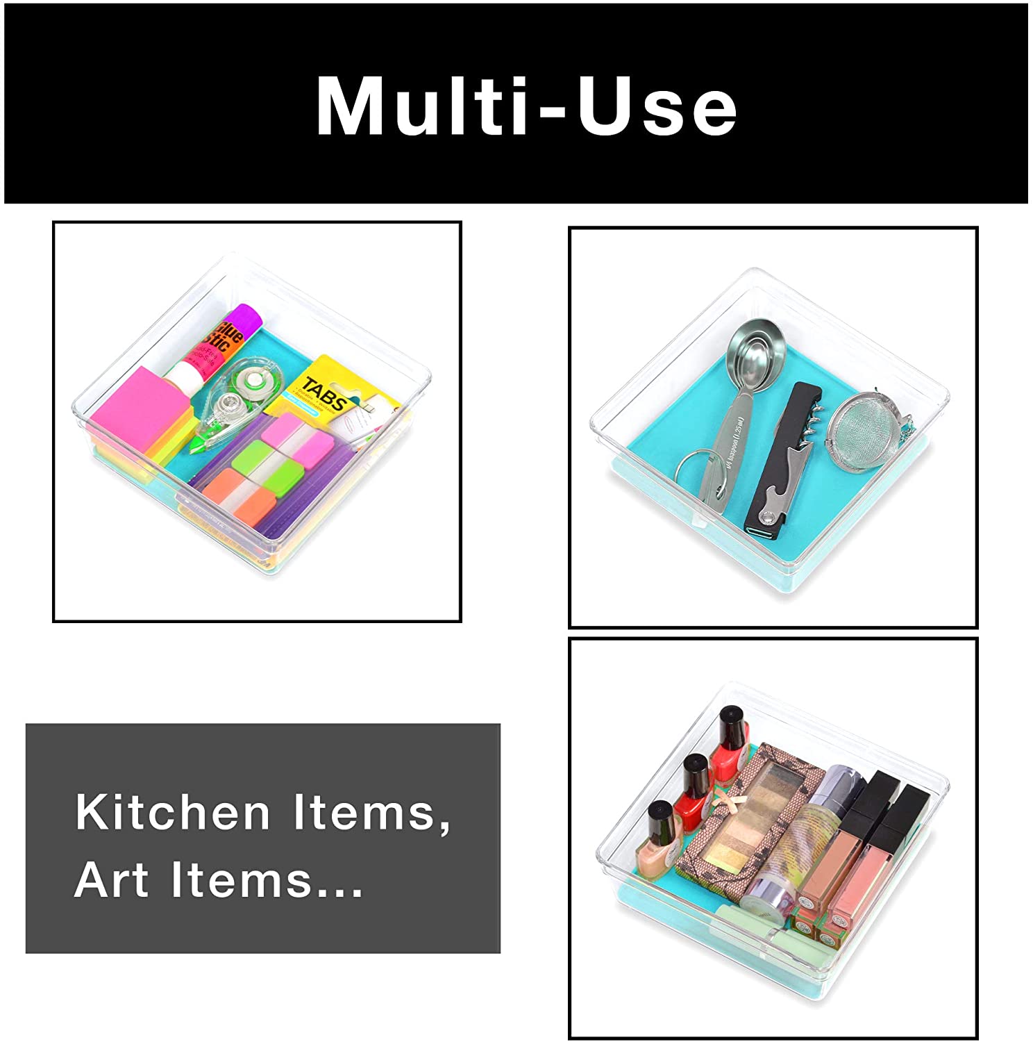 Plastic Drawer Organizer - 6 X 6 Inch - Smart Design® 14