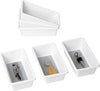 Plastic Drawer Organizer - BPA Free - 6.75 x 3.75 Inch - White - Smart Design® 2