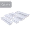 Plastic Drawer Organizer - BPA Free - 9.75 x 3.75 Inch - White - Smart Design® 6