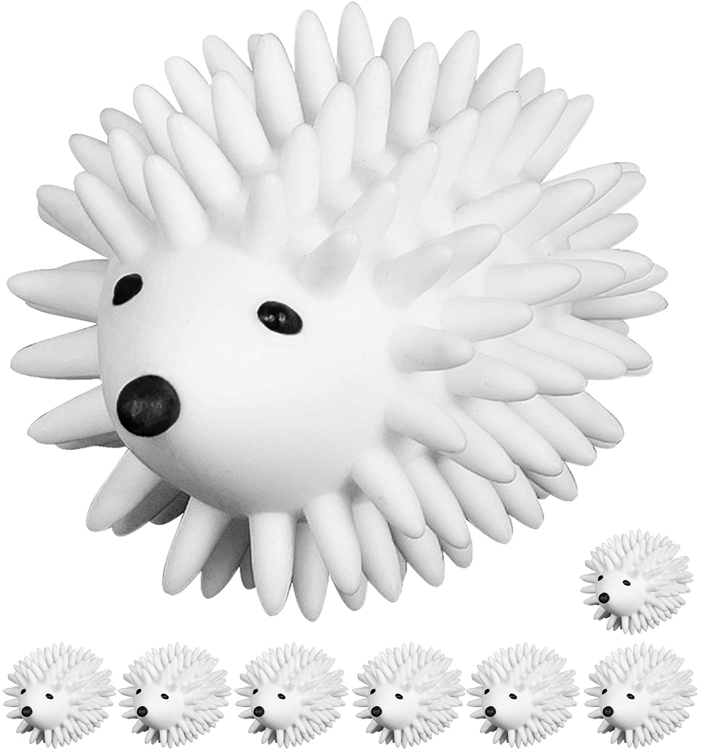 4Pcs Hedgehog Dryer Balls Reusable Dryer Porcupine Ball for Dryer Machine  Anti Static Soft Laundry Washing Balls White pinshui 